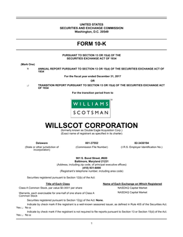 WILLSCOT CORPORATION (Formerly Known As Double Eagle Acquisition Corp.) (Exact Name of Registrant As Specified in Its Charter)
