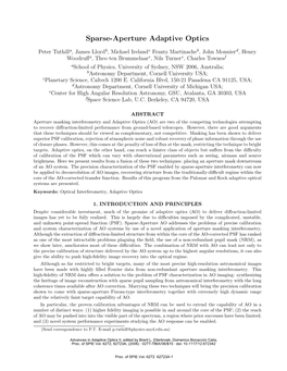 Sparse-Aperture Adaptive Optics