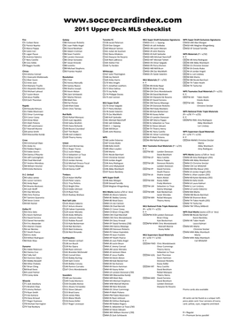 2011-Upper-Deck-MLS-Checklist.Pdf