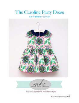 Caroline Party Dress Tutorial