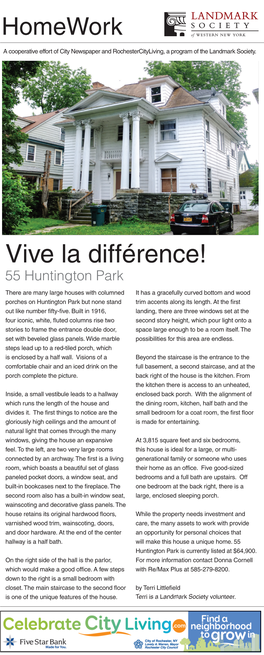 Vive La Différence! 55 Huntington Park