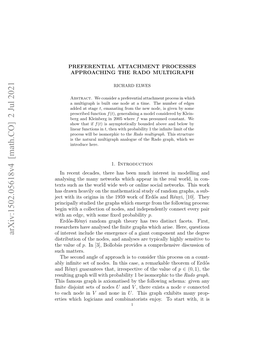 Arxiv:1502.05618V4 [Math.CO] 2 Jul 2021 Riswihlgcasadcmiaoit No.T Tr Ih Tis It With, Start to Enjoy