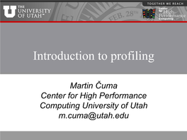 Introduction to Profiling