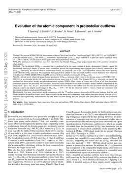 Evolution of the Atomic Component in Protostellar Outflows