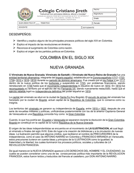 Colombia En El Siglo Xix Nueva Granada