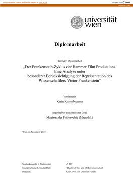 Diplomarbeit