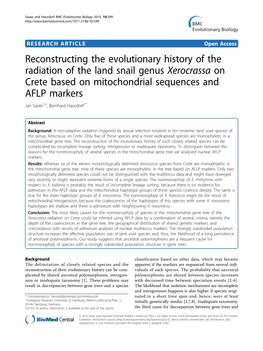 Reconstructing the Evolutionary History of the Radiation of the Land