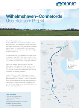 Wilhelmshaven – Conneforde Überblick Zum Projekt