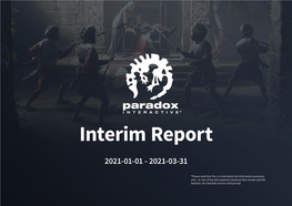 Interim Report 2021-01-01 - 2021-03-31