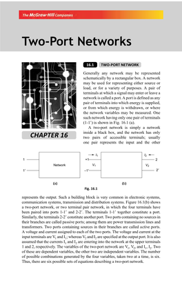 Two-Port Networks