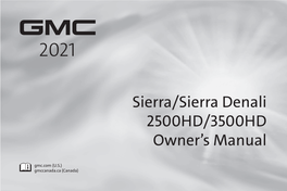 2021 GMC Sierra/Sierra Denali 2500HD/3500HD Owner's Manual