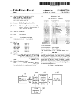 (12) United States Patent (10) Patent No.: US 8,960,053 B2 Yang (45) Date of Patent: Feb