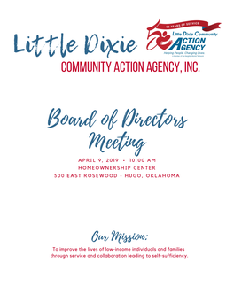LDCAA Board Meeting Packet