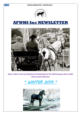 AFWHS Newsletter Winter 2019