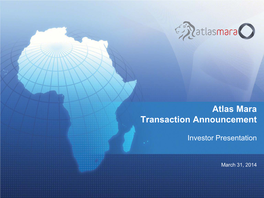 Atlas Mara Transaction Announcement