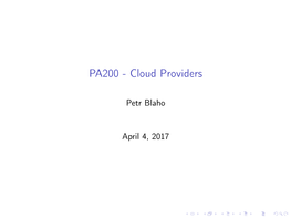 Cloud Providers