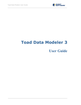 Toad Data Modeler User Guide