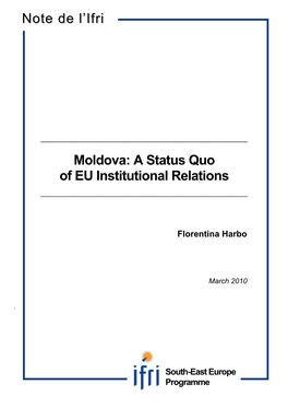Moldova: a Status Quo of EU Institutional Relations