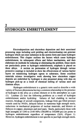 Hydrogen Embrittlement