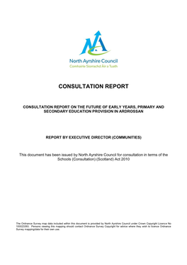 Ardrossan Consultation Report