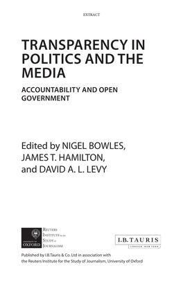 Transparency in Politics and the Media a Ccountability and Open Government