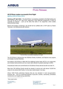 Acj319neo Makes Successful First Flight @Airbus #Acj319neo #ACJ