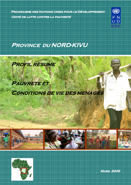 Province Du Nord-Kivu Profil Resume Pauvrete
