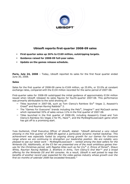 Chiffre D'affaires Q4 2000-2001