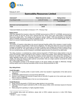 Samruddha Resources Limited