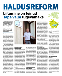 Liitumine on Teinud Tapa Valla Tugevamaks