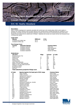 Lowan Mallee Bioregion EVC 48: Heathy Woodland