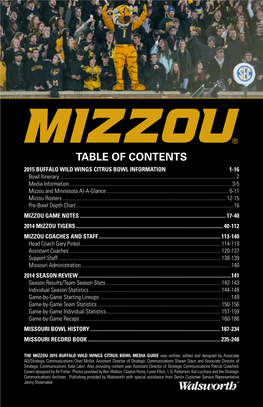 Table of Contents