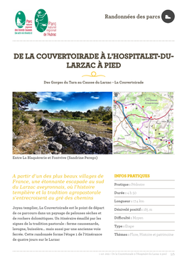 De La Couvertoirade À L'hospitalet-Du- Larzac À Pied