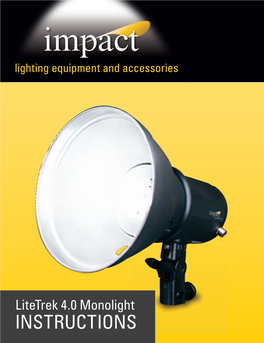 Impact Litetrek 4.0 Monolight Instructions