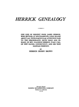 Ilerrick GENEALOGY