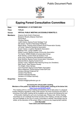 (Public Pack)Agenda Document for Epping Forest Consultative