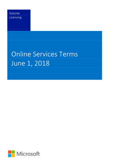 Microsoft Online Services Terms