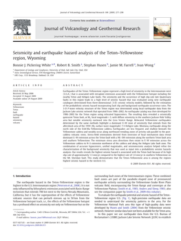 Seismicity and Earthquake Hazard Analysis of the Teton–Yellowstone Region, Wyoming