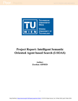 Project Report: Intelligent Semantic Oriented Agent Based Search (I-SOAS)