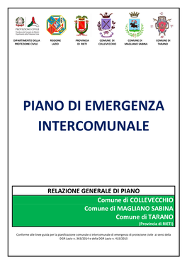 Piano Di Emergenza Intercomunale