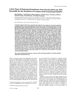 A New Type of Aminoacyltransferase from Saccharothrix Sp. AS-2