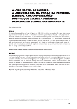 De Olisipo: a Arqueologia Na Praça Da Figueira (Lisboa), a Caracterização Dos Troços Viais E a Dinâmica Da Paisagem Suburbana Envolvente