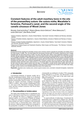 R J M E EVIEW Romanian Journal of R Morphology & Embryology