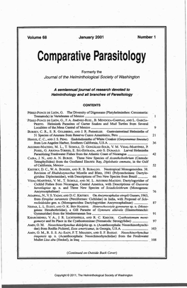 Comparative Parasitology 68(1) 2001