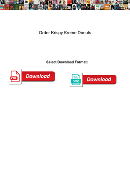 Order Krispy Kreme Donuts