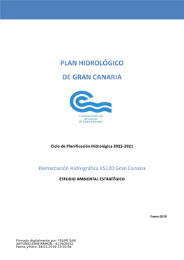 Plan Hidrológico De Gran Canaria