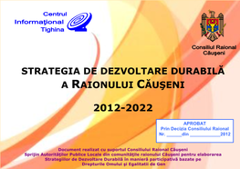 Strategia De Dezvoltare Durabilă a Raionului Căuşeni