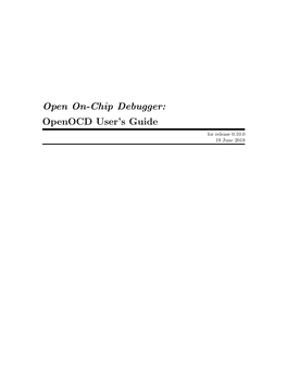 Open On-Chip Debugger: Openocd User's Guide