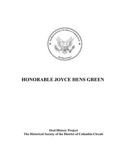 Honorable Joyce Hens Green