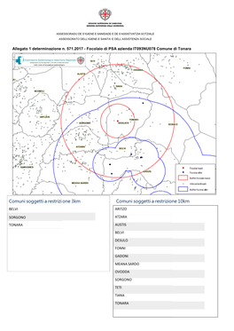 Comuni Soggetti a Restrizione 3Km Comuni